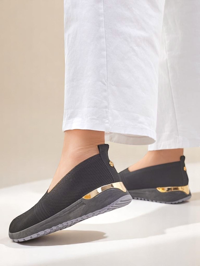 Royalfashion Sieviešu materiāla slip-on apavi Perfeti