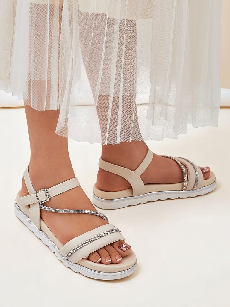 Royal Fashion Women's Rhinestone Wedge Sandals Magnol