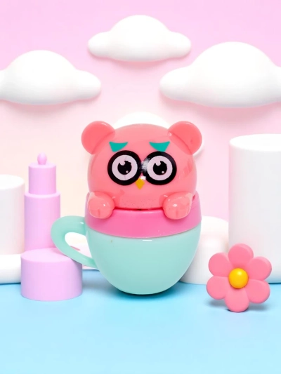 Children's lip balm with a bear in a cup - moisturizes and regenerates