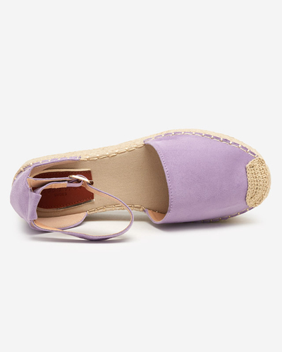Purple women's sandals a'la espadrilles on the Olikar platform - Shoes