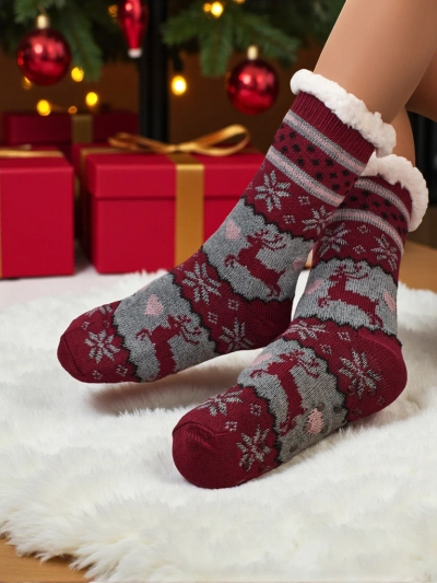 CocoWarm Festive Fleece-Lined Women's Socks
