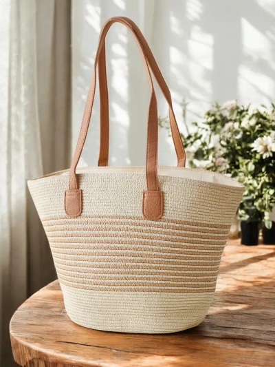 Royalfashion Large straw handbag for women