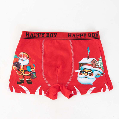 Red Christmas boxer shorts for boys - Underwear