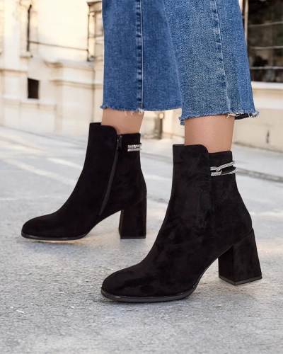 Royalfashion Women's ankle boots on a post Losite