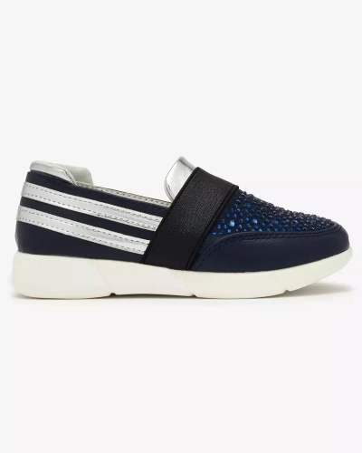OUTLET Royalfashion Navy-black children's slip-on sneakers Ciarala