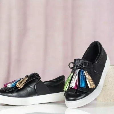 OUTLET Black sports sneakers with Osederra fringes - Footwear