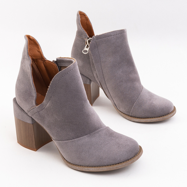 Grey women's cutout boots Plinara - Footwear