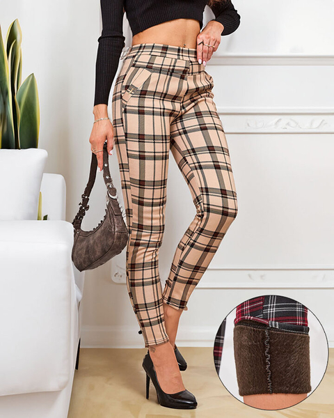 Royalfashion Warmed checkered sieviešu tegingi