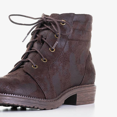 Dark brown ladies' bags with decorative abrasions Tusyon - Shoes