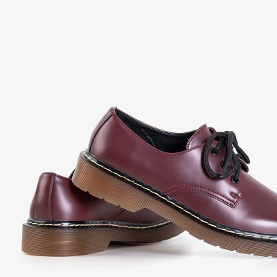 OUTLET Maroon women's shoes from Shulli - Footwear