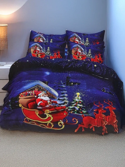 Royalfashion Ziemassvētku gultas veļas komplekts 160x200 pilns 3 daļas