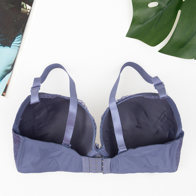 Violet bra with decorative lace - Underwear