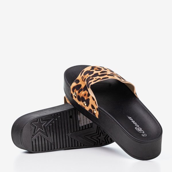 Women's leopard slippers Runa - Footwear 1