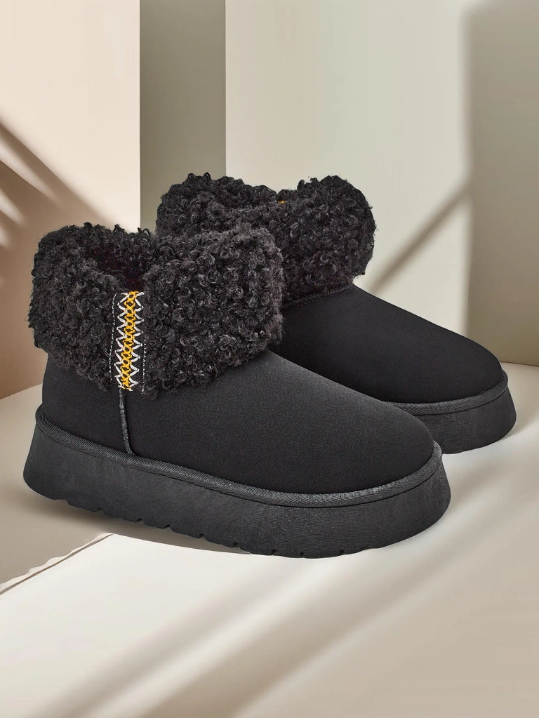 Royalfashion Sieviešu sniega zābaki ar apdari no kažokādas Rovvoy