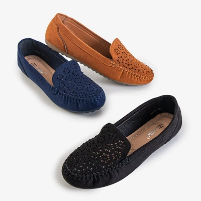 OUTLET Women's black openwork loafers Cexotic - Shoes