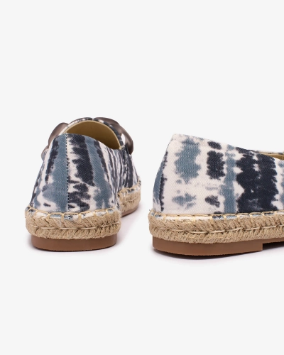 Royalfashion Melnas sieviešu espadrilles ar apdruku Serffio