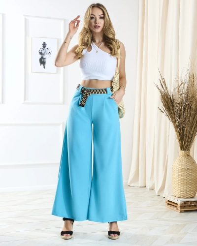 Women's blue palazzo- Clothing
