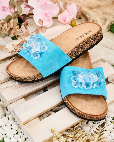 Royalfashion Women's Villo rhinestone flip-flops