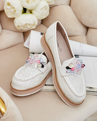 Royalfashion Mokasīni ar krāsainiem akmentiņiem Restea