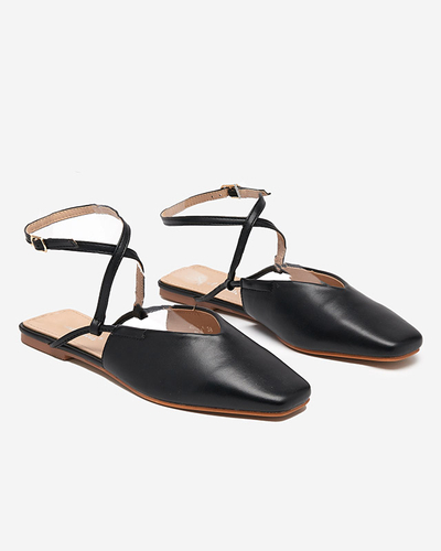 Sandales a'la balerīna melnā krāsā Talio- Shoes