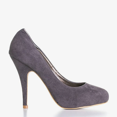 Gray pumps on a high heel Magnetik - Footwear