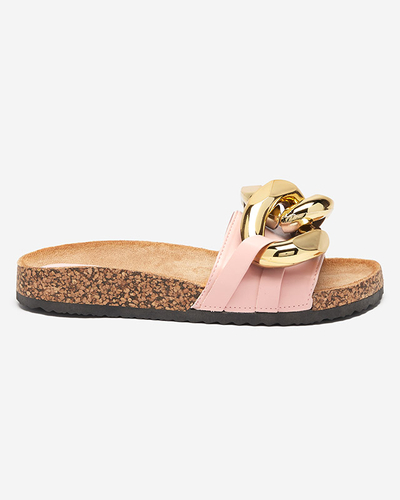 Sieviešu rozā čības ar Sofig- Footwear rotājumu