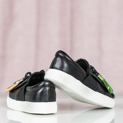 OUTLET Black sports sneakers with Osederra fringes - Footwear