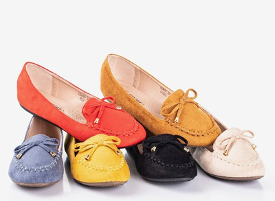 Blue loafers with a bow Petronella - Footwear 1