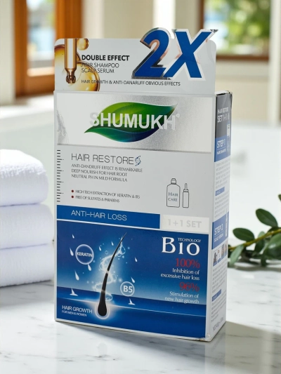 Shumukh Shampoo dhe Serum për flokë 2në1 - kundër zbokthit