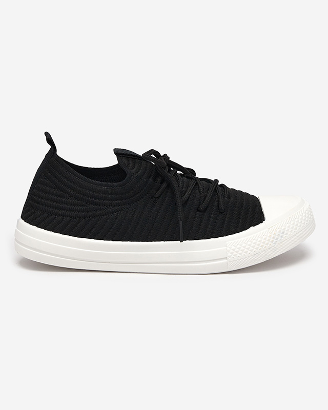Royalfashion Black women's Manfer ribbed sneakers