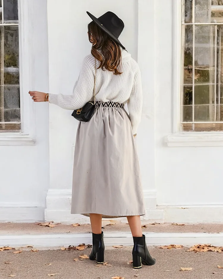 Royalfashion sieviešu vidējā garuma svārki a'la velvets