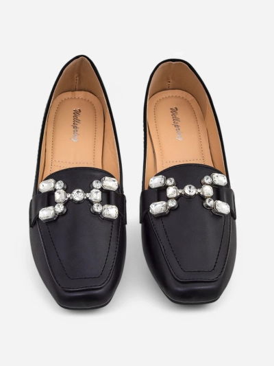 Royalfashion Sieviešu mocasīni ar pērļotajiem akmeņiem Lecilla