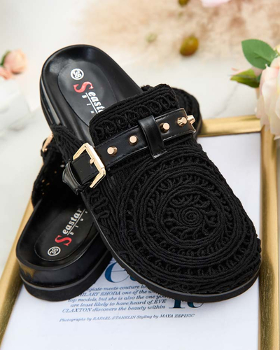 Royalfashion Женские шлепанцы с вышивкой Leronip