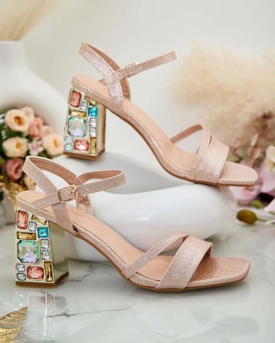 Royalfashion Women's Solepte rhinestone post sandals