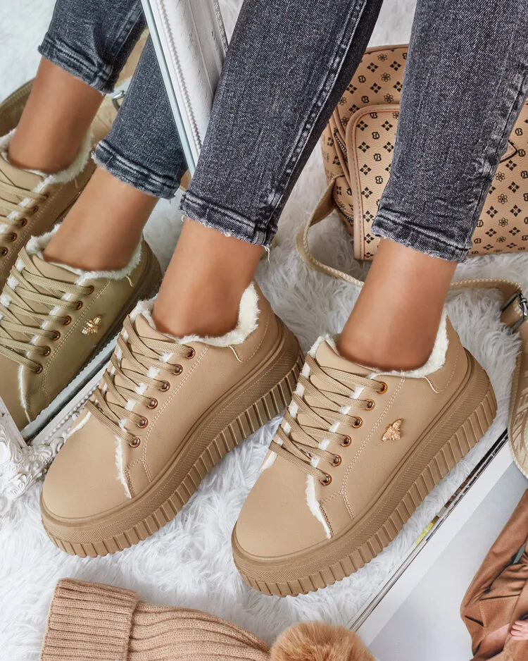 Royalfashion Утепленные женские кроссовки с мехом Noxu