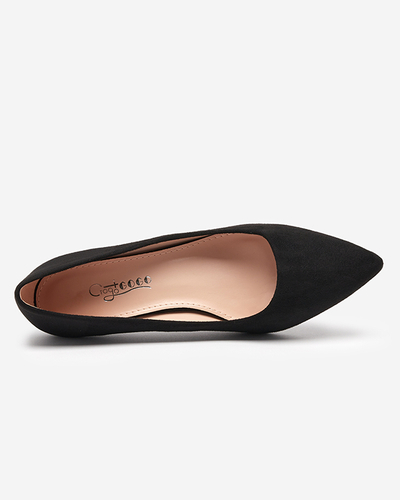 OUTLET Black women's pumps on a low heel Oia - Clothing