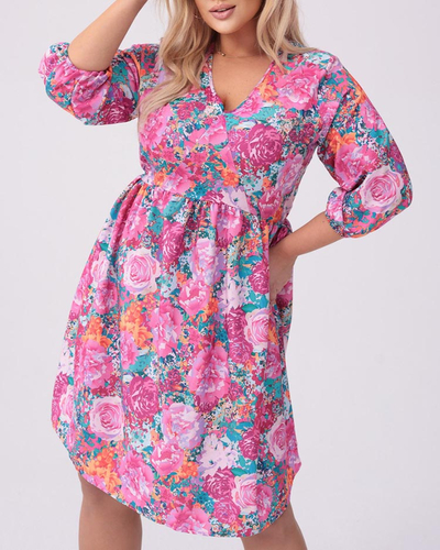 Royalfashion Женское платье длиной до колена с принтом PLUS SIZE