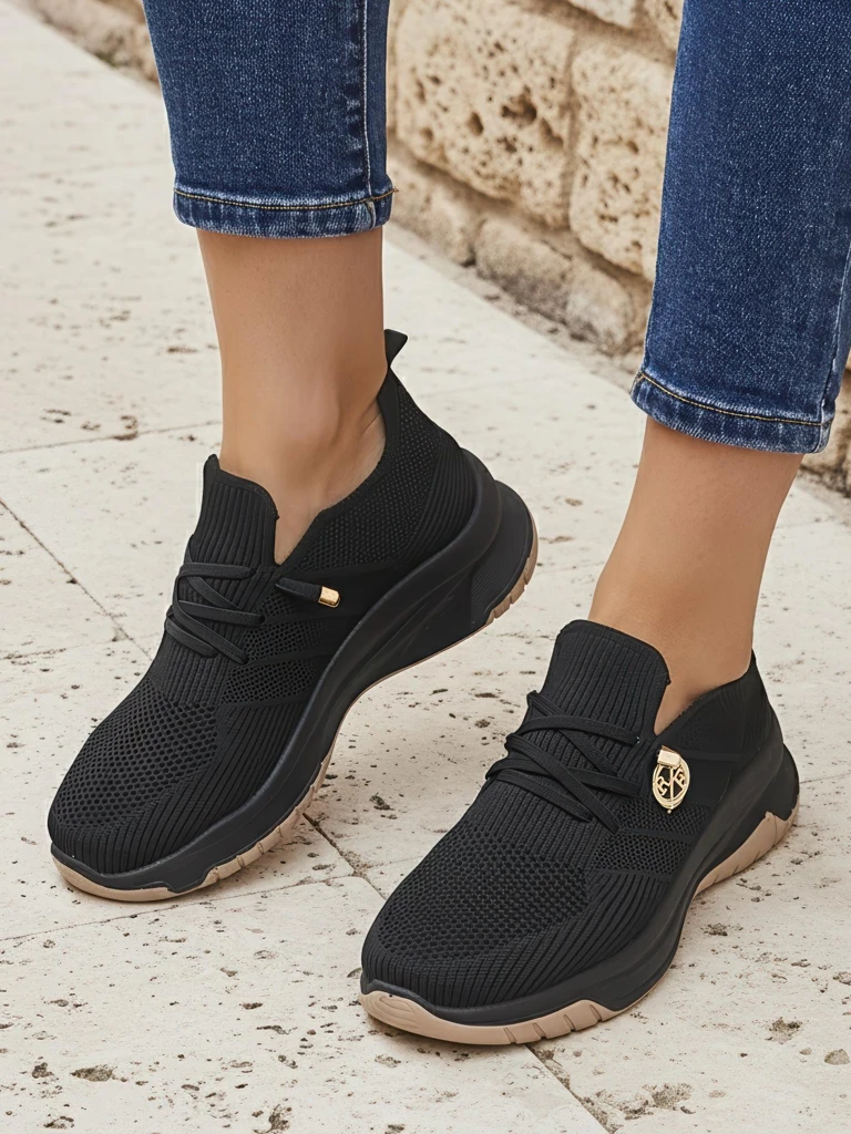 Royalfashion sieviešu auduma sporta čības bez šņorēm Teletta