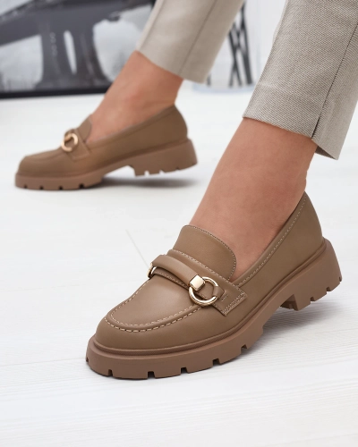 Royalfashion Women's moccasins in light brown Desise