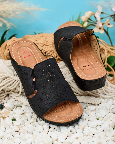 Royalfashion Sieviešu Mino flip-flops ar plakanu zoli