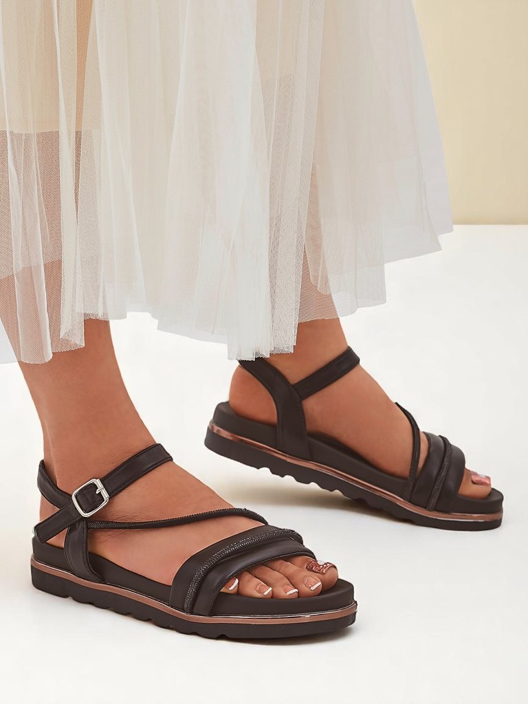 Royal Fashion Women's Rhinestone Wedge Sandals Magnol