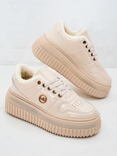 Royalfashion Warmed women's sneakers with fur Rozit