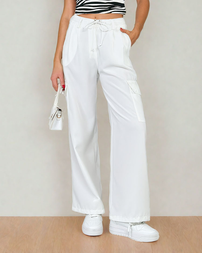 Royalfashion Sieviešu platās bikses ar kabatām