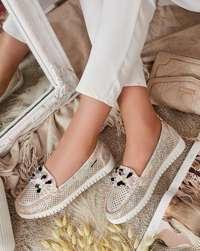 Royalfashion Женские ажурные мокасины из бисера Nasfali