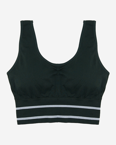 Женский спортивный бюстгальтер темно-зеленого цвета - Нижнее белье