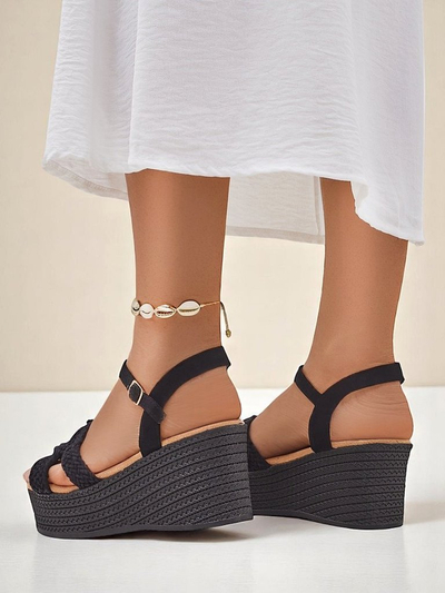 Royalfashion Women's wedge sandals braided Sunny Day