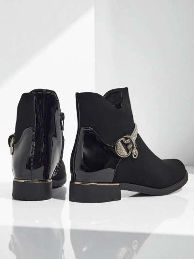 Marvella Ankle Boots made of Matte and Patent Eco-Leather