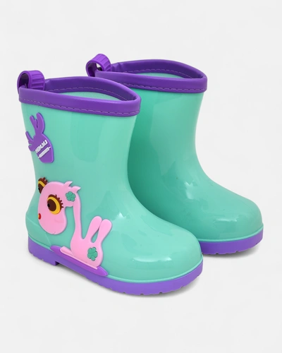 Royalfashion Children's rubber boots with Funny Time patches