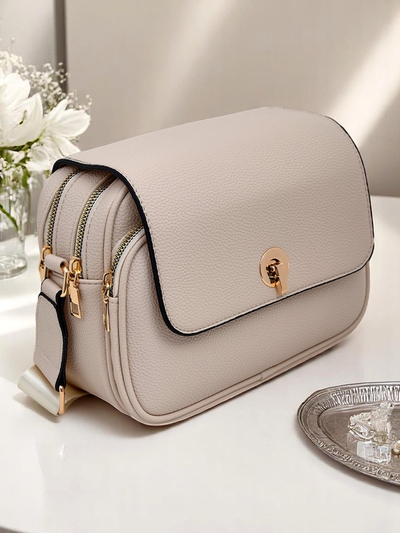 Royal Fashion Small Women's Eco-Leather Handbag with 2 Compartments