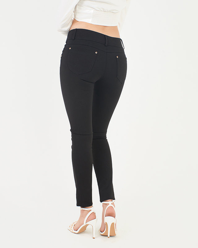 Elegant black women's treggings - Clothing